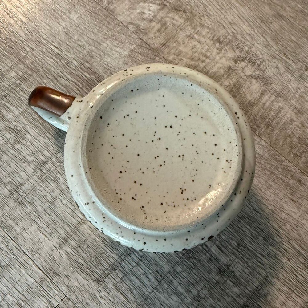 Vtg 1970s Otagiri Flower Speckled Stoneware Soup Mug MCM 12 oz Farm Core Boho - Picture 5 of 6
